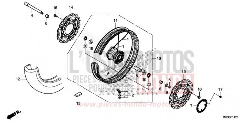 FRONT WHEEL (2) CRF1100D4L de 2020
